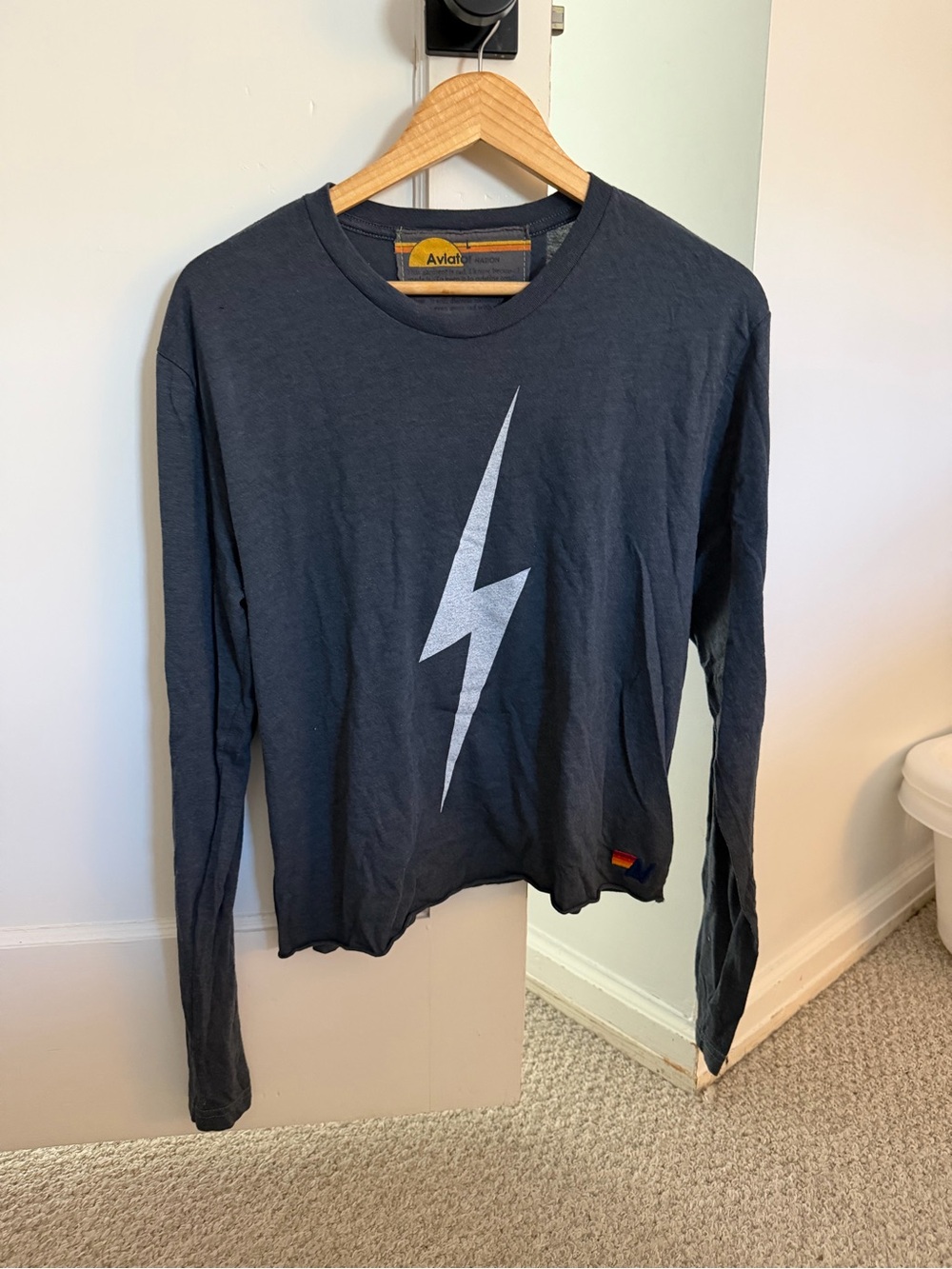 Aviator Nation Bolt Long Sleeve Charcoal